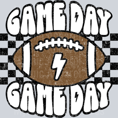 Game Day Checkered Football School Spirit & Sports