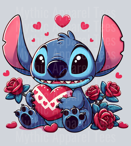 Stitch Valentines Day 1 DTF Stitch Valentine's Day Transfers