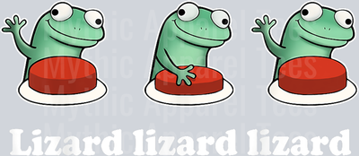 Lizard Lizard Lizard Funny Weirdcore Meme Viral Trending Tee T-Shirt