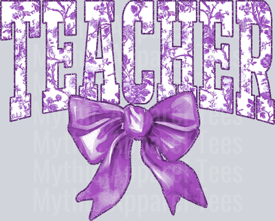 Lavender Toile Teacher College Font Floral Teacher Design