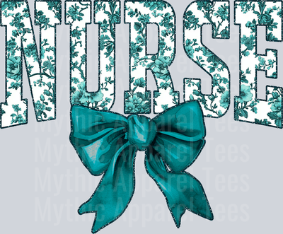 Teal Toile Nurse
