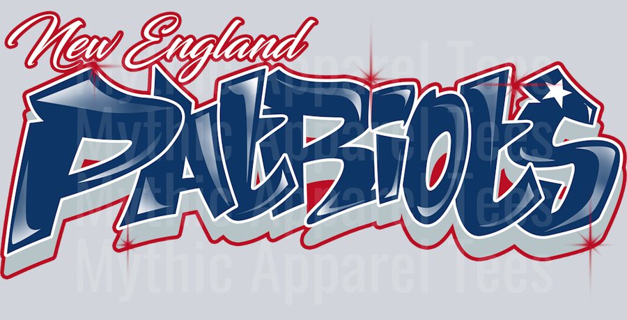 Patriots Tri Color Airbrush DTF NFL Transfers