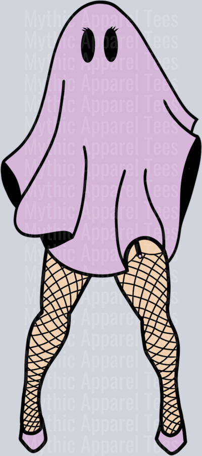 Bull Sheet Girl With Fish Net Halloween Purple 2