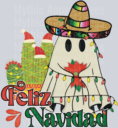 Feliz Navidad ghost DTF Christmas Transfers