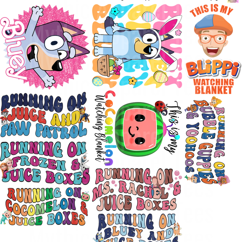 KIDS BLEND 3 GANG SHEET 10 KIDS SIZE IMAGES