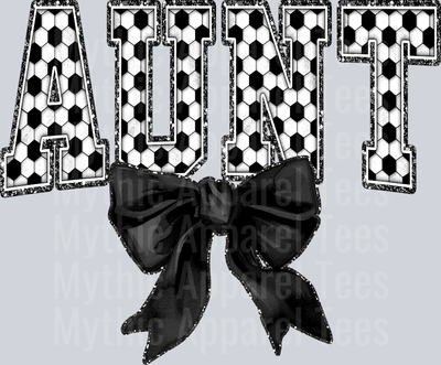 Soccer Aunt With Bow School Spirit & Sports