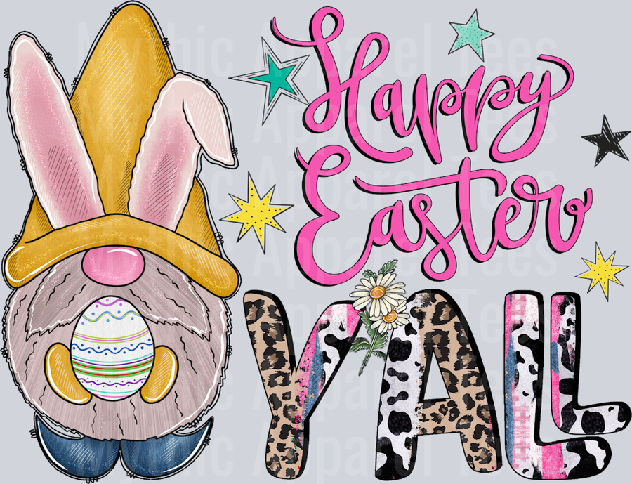 Happy Easter Yall Gnome Western Easter