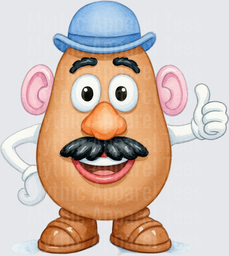 Toy Story 5 Mr. Potato Head Watercolor Thumbs Up Blue Hat