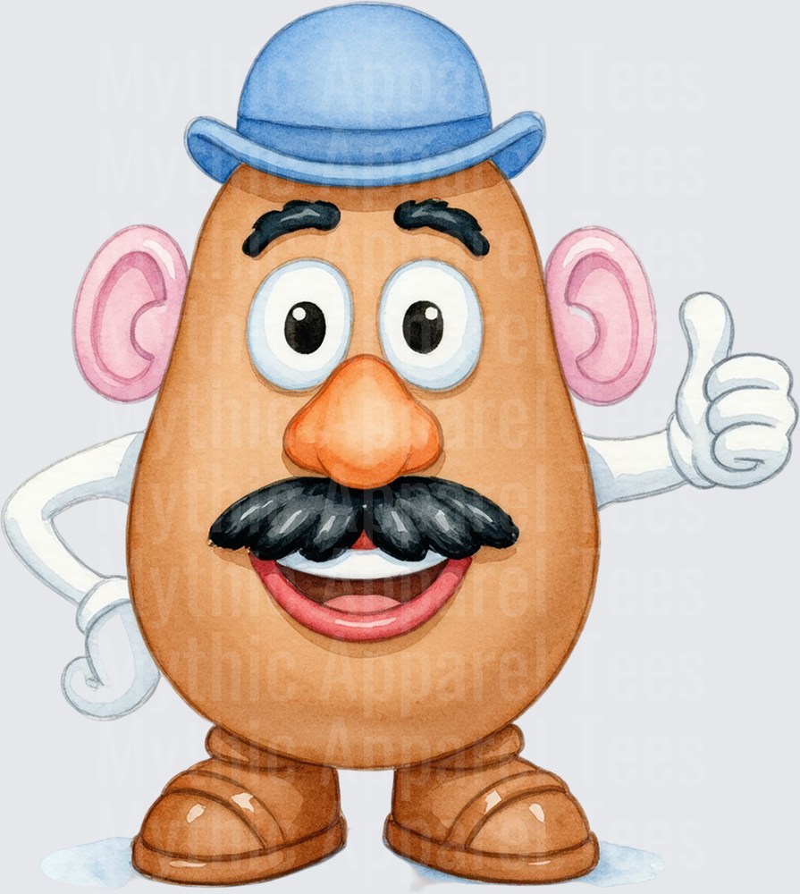 Toy Story 5 Mr. Potato Head Watercolor Thumbs Up Blue Hat