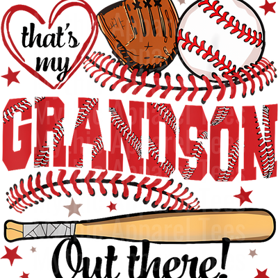 Grandma Grandpa Grandparents Baseball DTF Transfer