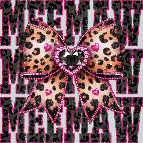 Leopard Bow Meemaw