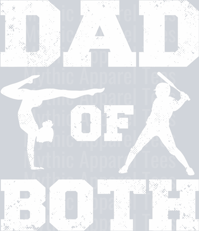 Dad of both white letters DTF Dad Transfers
