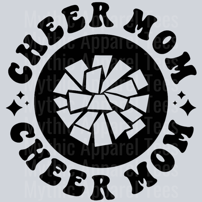 Cheer Mom Pocket Design Cheerleading Wavy Retro Funny Designs