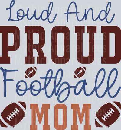 Loud And Proud Football Mom Retro SVG-01