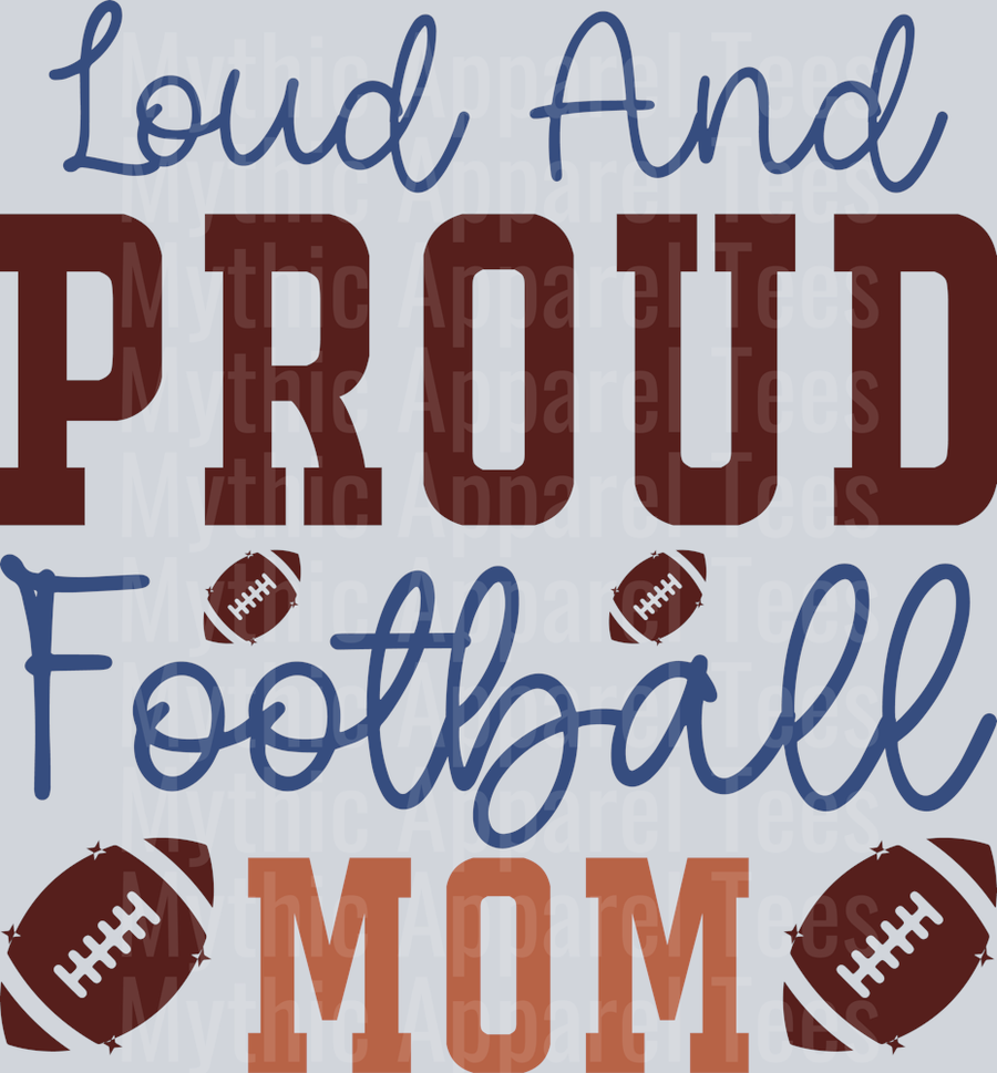 Loud And Proud Football Mom Retro SVG-01