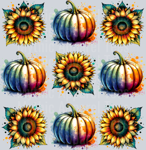 SUNFLOWER AND PUMPKIN PATTERN