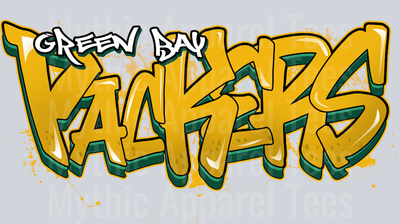 Packers Tri Color Airbrush DTF NFL Transfers