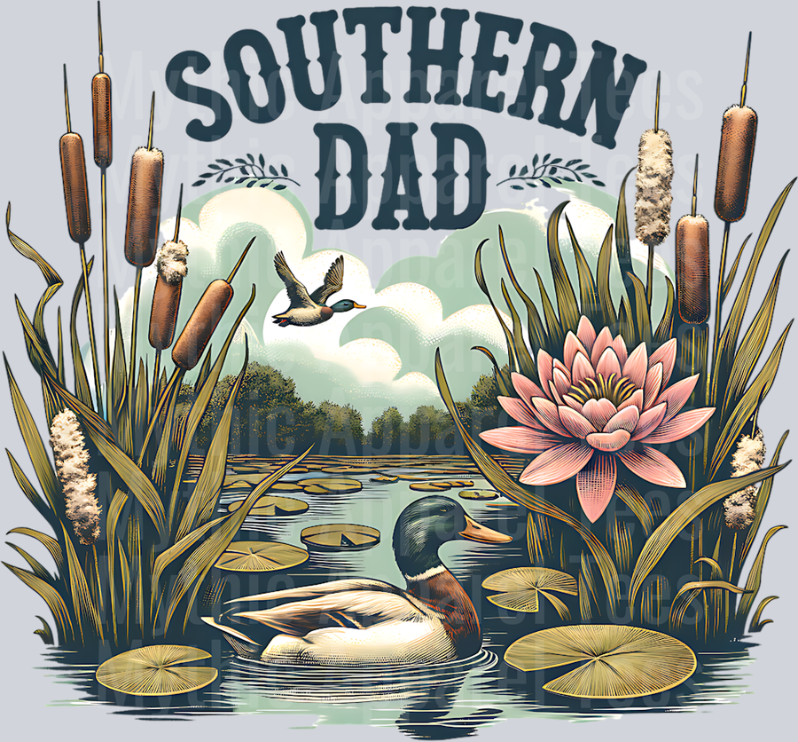 Southern Dad Flower Duck DTF Southern Transfers