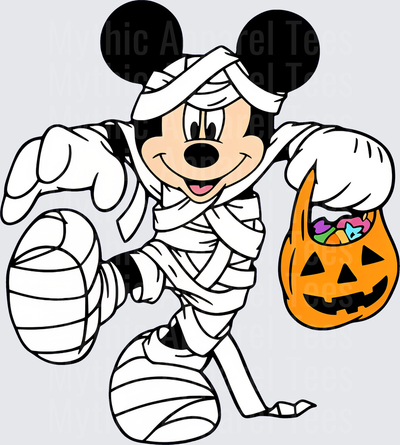 Mickey Mouse Mummy Halloween Trick or Treat Pumpkin Candy Basket costume