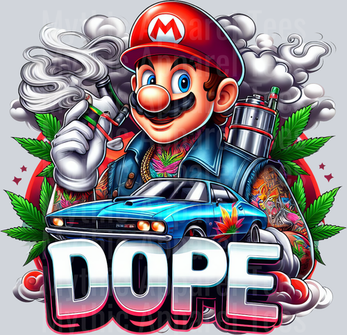 Mario Mario Brothers Smoking Pop Culture DTF Weed Transfers