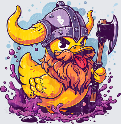 Jeep Ducks Viking Rubber Duck with Axe and Horned Helmet
