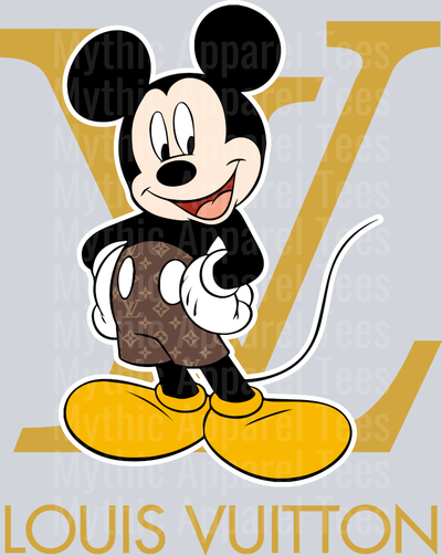 Mickey Mouse 3 Disney LV Shirt DTF Luis Vuitton Transfers