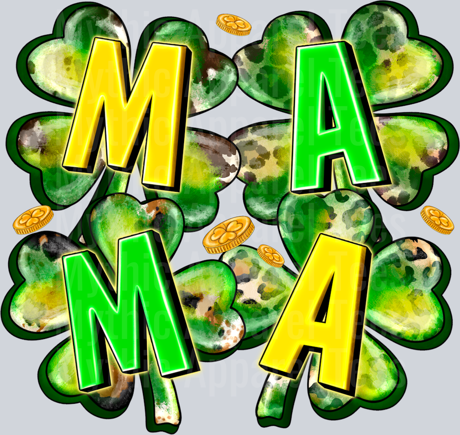 Shamrocks Mama St Patrick's Day Mom