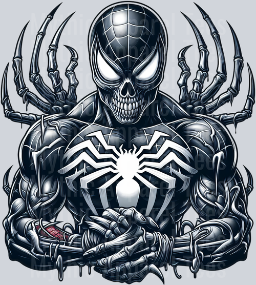 Spiderman Venom Skull Pt 2 DTF Superhero Transfers