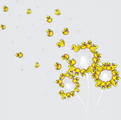 Jeep Ducks Dandelion Blowing Yellow Rubber Ducky Swirl