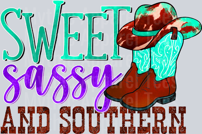 Sweet Sassy And Southern Southern Girl Cowgirl Western