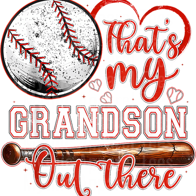 Grandma Grandpa Grandparents Baseball DTF Transfer