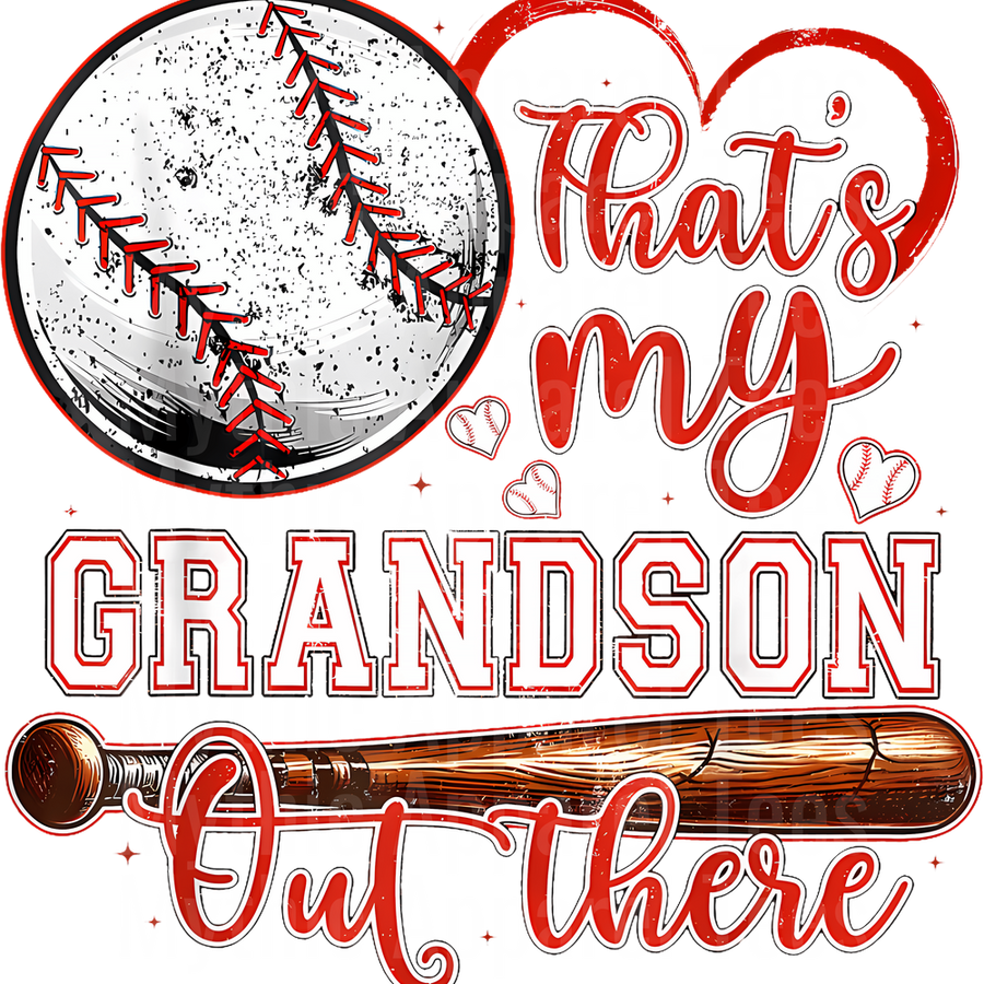 Grandma Grandpa Grandparents Baseball DTF Transfer