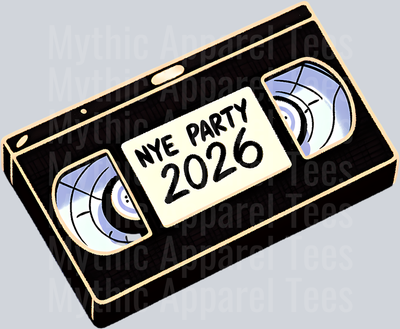 NYE PARTY 2026 VHS TAPE CLIPART