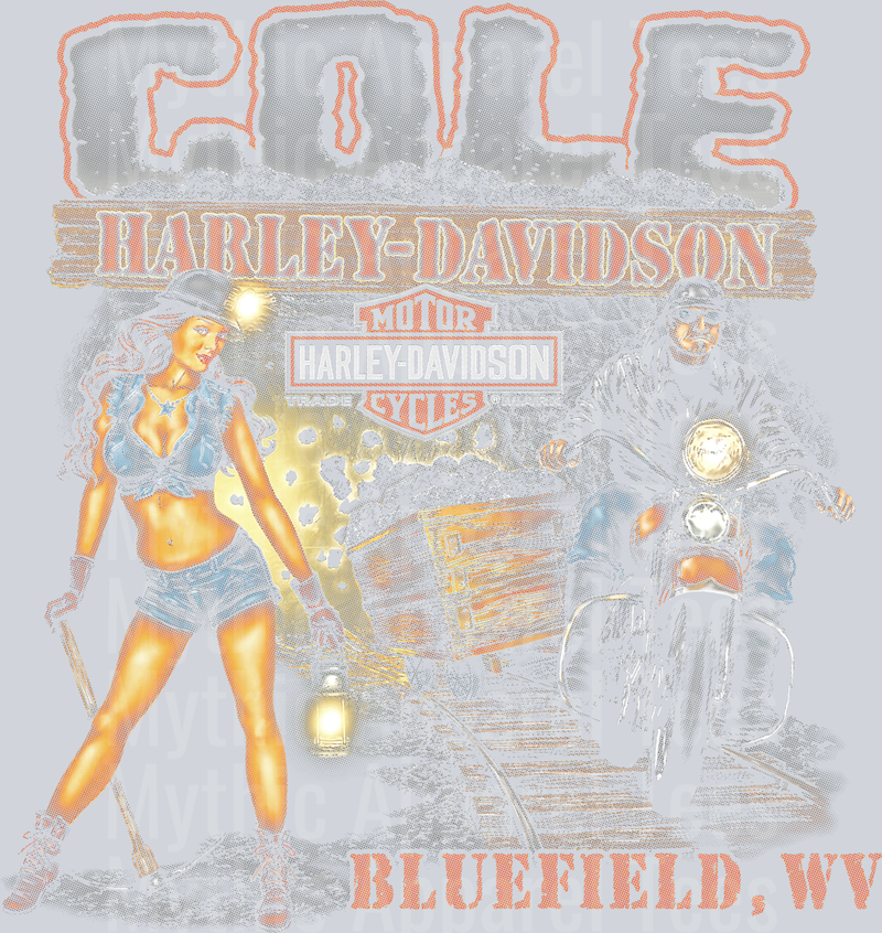 Harley 20 Halftone (for Black Shirts)