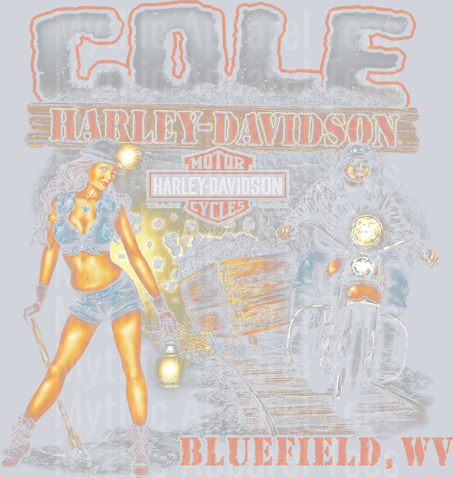 Harley 20 Halftone (for Black Shirts)