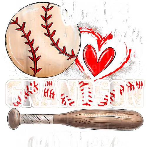 Grandma Grandpa Grandparents Baseball DTF Transfer