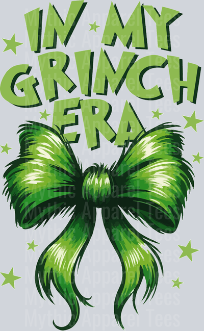In my grinch era grinch bow green DTF Christmas Highland Cows Transfers