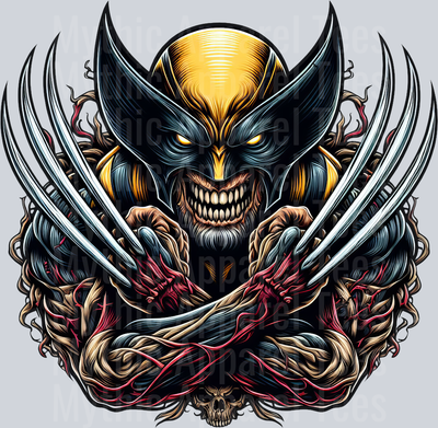 Wolverine Tattoos Skull Pt 2 DTF Superhero Transfers
