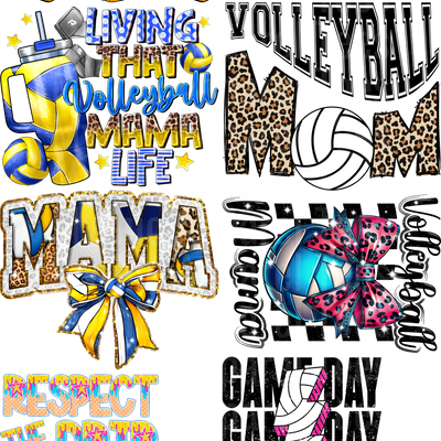 VOLLEYBALL GANG SHEET 10 FULL SIZE IMAGES