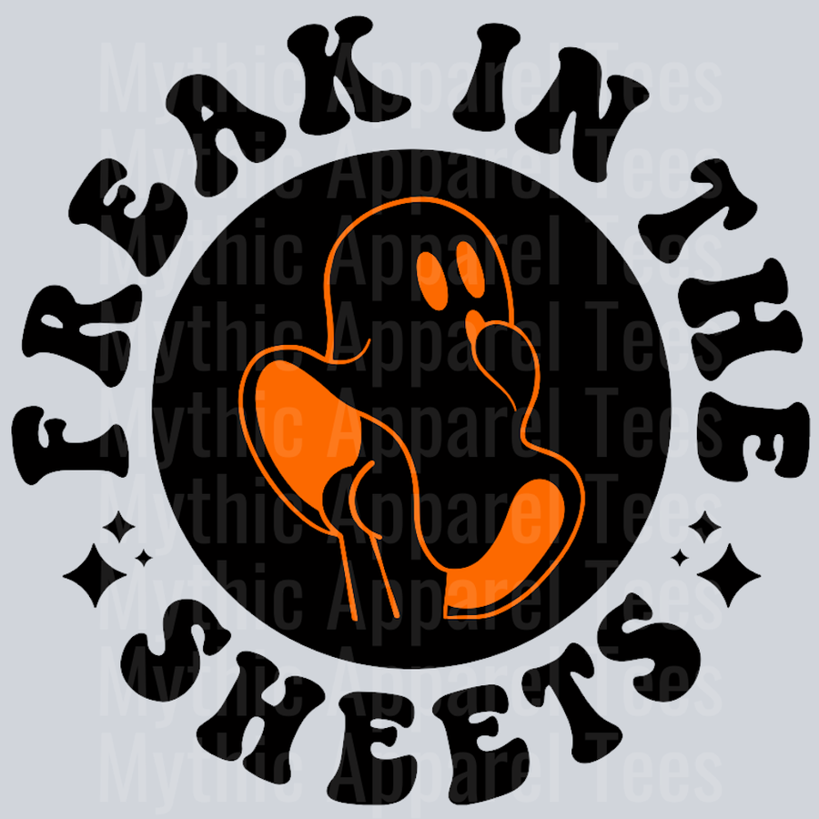 Freak In The Sheets Pocket Design Wavey Retro Style Funny Shirt Design