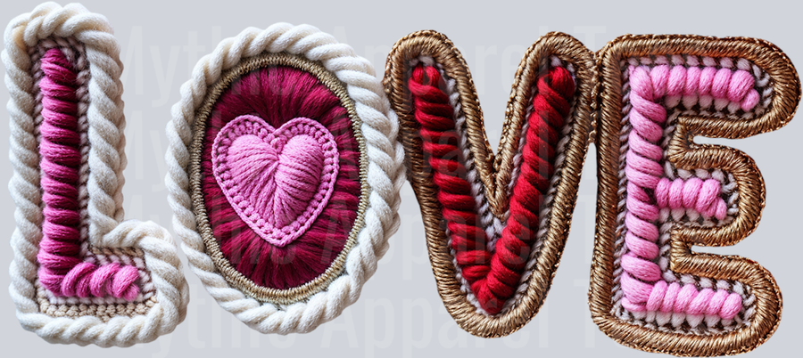 Love 2 Faux Yarn Valentines Day