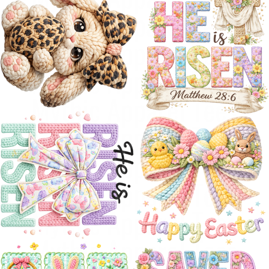 Easter 3 GANG SHEET 10 FULL SIZE IMAGES