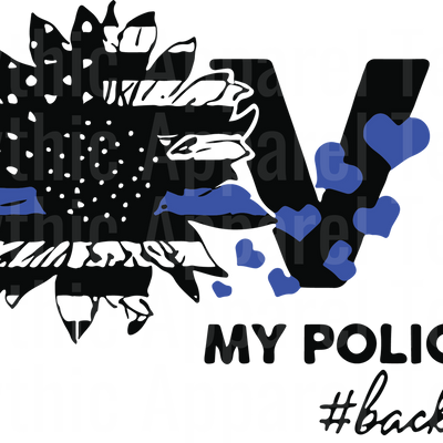 Police Officer Blue Line Back The Blue Transfers