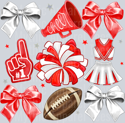 Cheer Bow Red