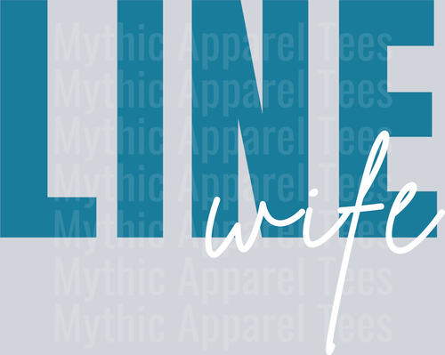 Line wife DTF Blue Collar Transfers