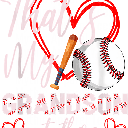 Grandma Grandpa Grandparents Baseball DTF Transfer