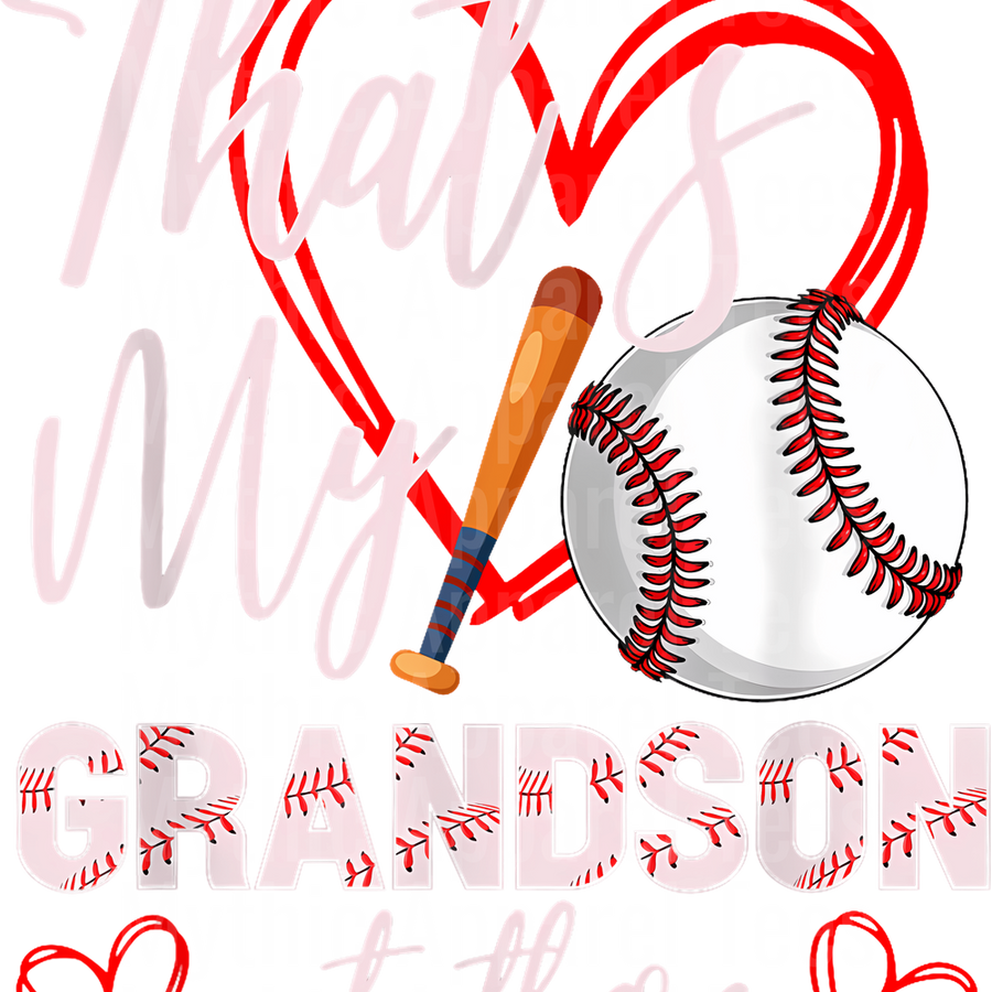 Grandma Grandpa Grandparents Baseball DTF Transfer