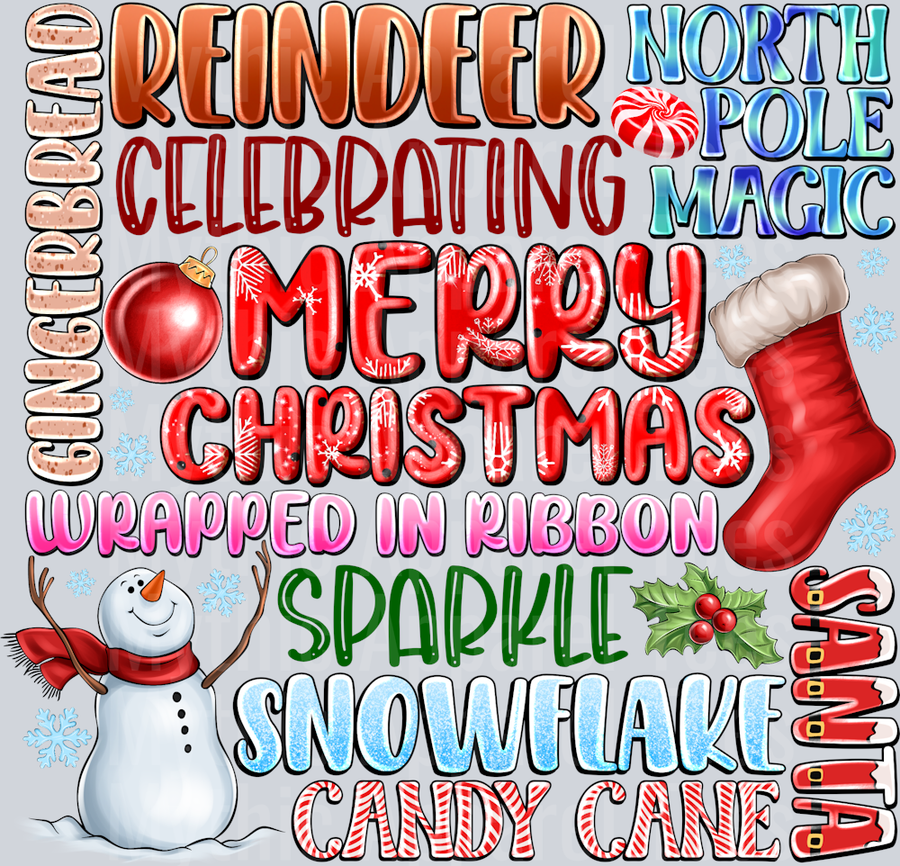 Christmas Word Collage