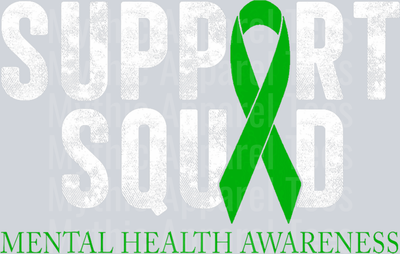 Support Squad with Ribbon DTF Mental Health Awareness Transfers