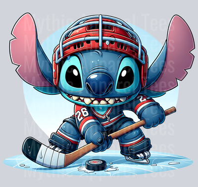 Stitch Hockey DTF Stitch Sports Transfers